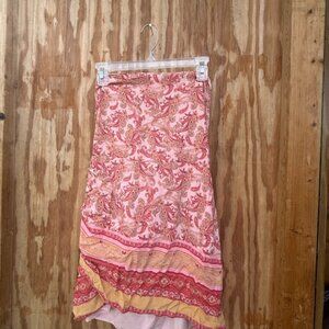VICI Collection pink paisley strapless dress (XL)
